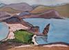 watercolor, painting, landscape, Gallapagos