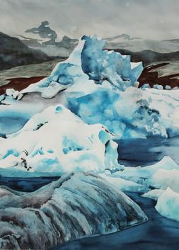 watercolor, Iceland, paintings